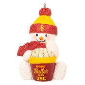 USC Trojans SC Interlock Snowman Popcorn Ornament